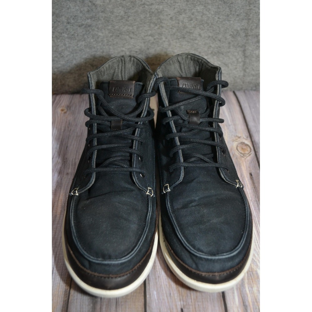 OluKai Nalukai Kapa Boots Mens 10 Blue Chukka Lace Up Lined Casual‎ 10377-4019 - Picture 3 of 16